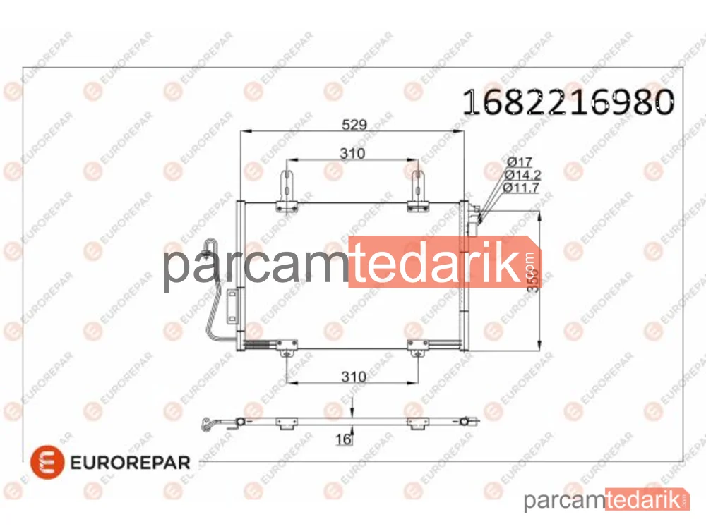 1682216980 | Klima Kondenseri — Renault Kangoo Express, Renault Kangoo