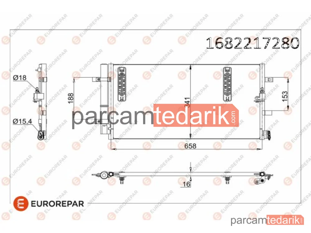 1682217280 | Klima Kondenseri — Audi A4 B8, Audi A4 B8 Avant, Audi A5