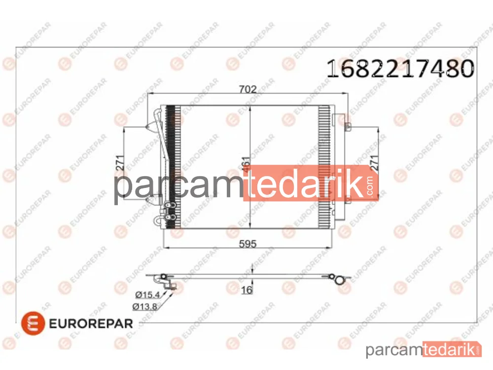 1682217480 | Klima Kondenseri — VW Passat B7, VW Passat B7 Variant, VW CC B7