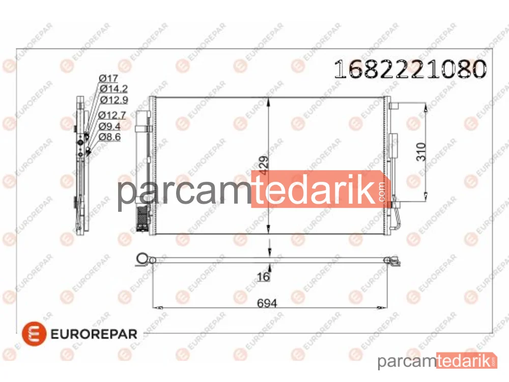 1682221080 | Klima Kondenseri — Hyundai Santa FÉ III, Hyundai GRAND Santa FÉ