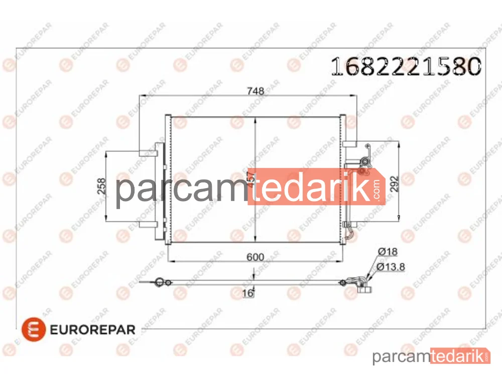 1682221580 | Klima Kondenseri — Ford Mondeo IV, Ford Mondeo IV Sedan, Ford Mondeo IV Turnier