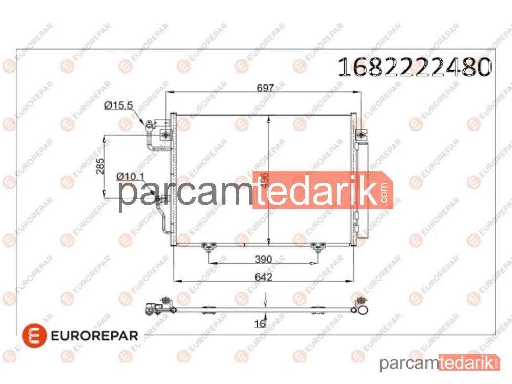 1682222480 | Klima Kondenseri — Mitsubishi Pajero IV, Mitsubishi Pajero IV Van