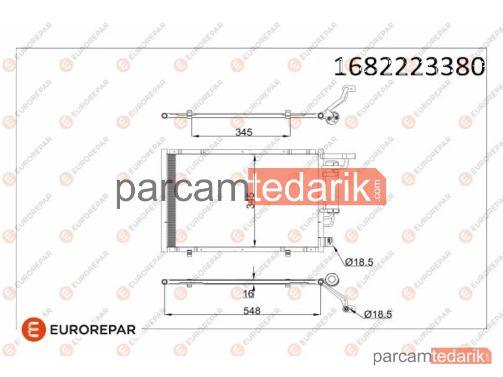 1682223380 | Klima Kondenseri — Ford Fiesta VI, Ford KA+ III, Ford B-Max