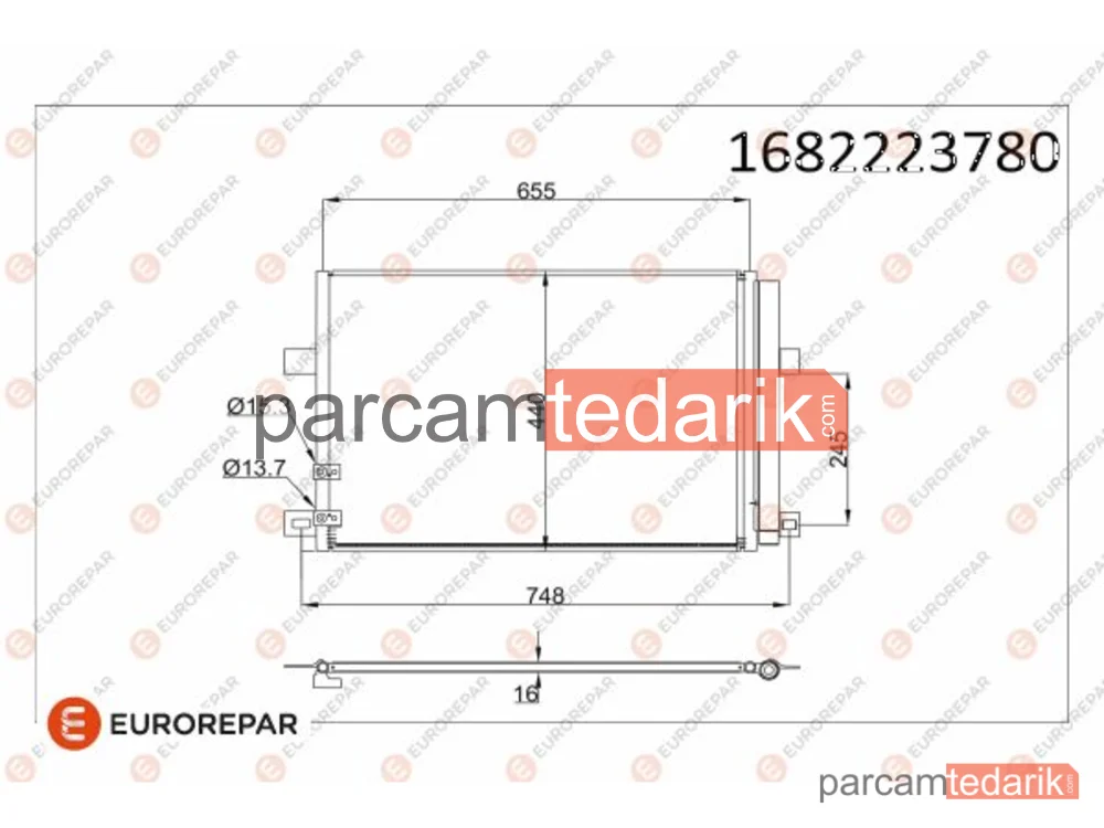 1682223780 | Klima Kondenseri — VW Amarok, VW Amarok Platform şasi