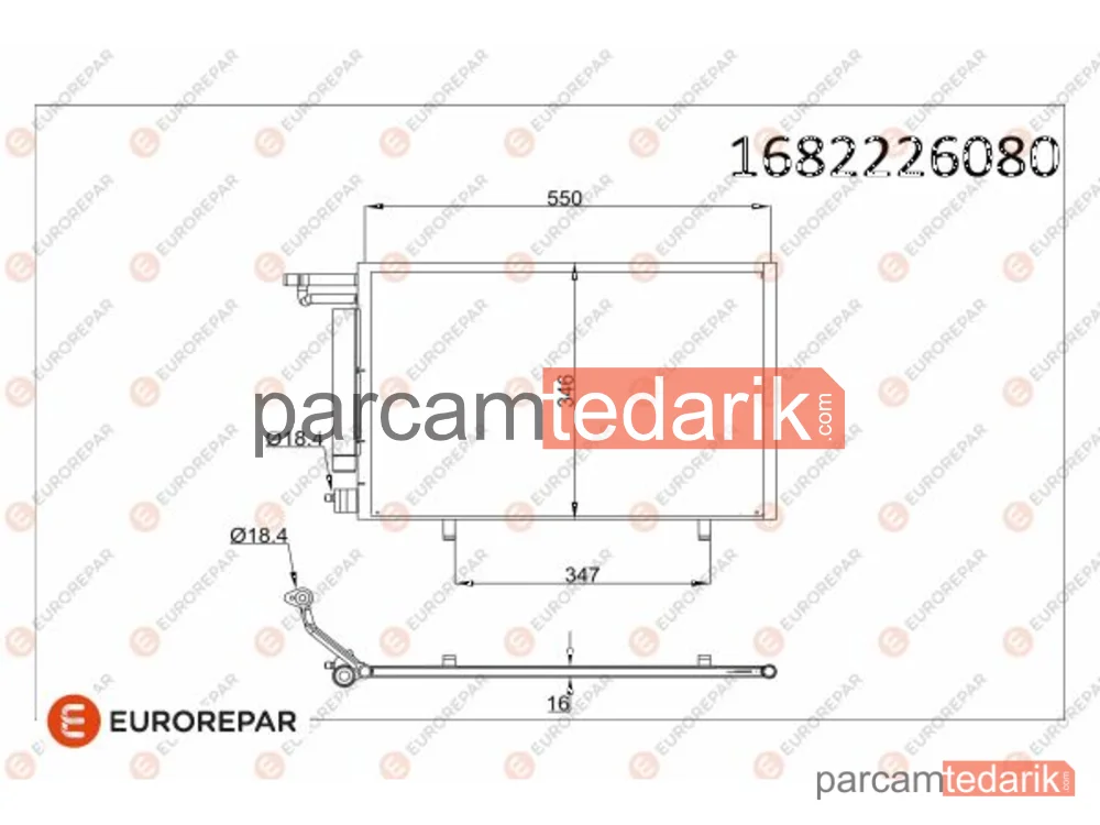 1682226080 | Klima Kondenseri — Ford Ecosport