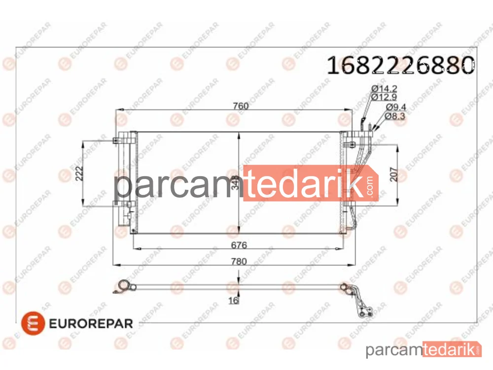 1682226880 | Klima Kondenseri — Kia Carens III MPV