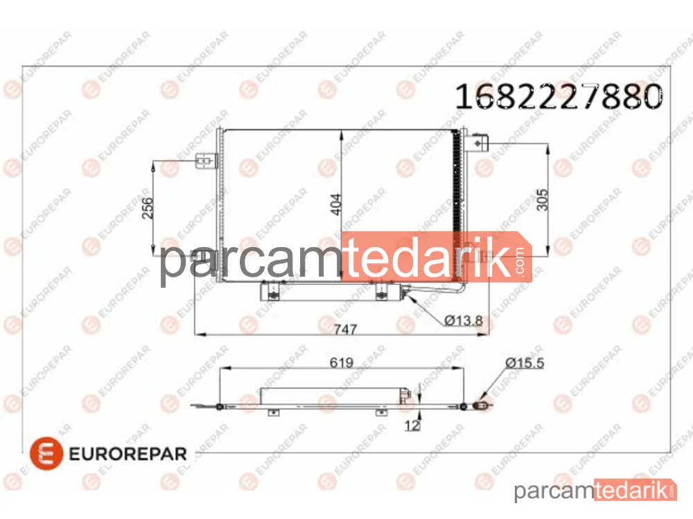 1682227880 | Klima Kondenseri — Mercedes-Benz Sprinter 5-t Panelvan/Van, Mercedes-Benz Sprinter 3,5-t Minibüs/Otobüs, Mercedes-Benz Sprinter 3,5-t Panelvan/Van