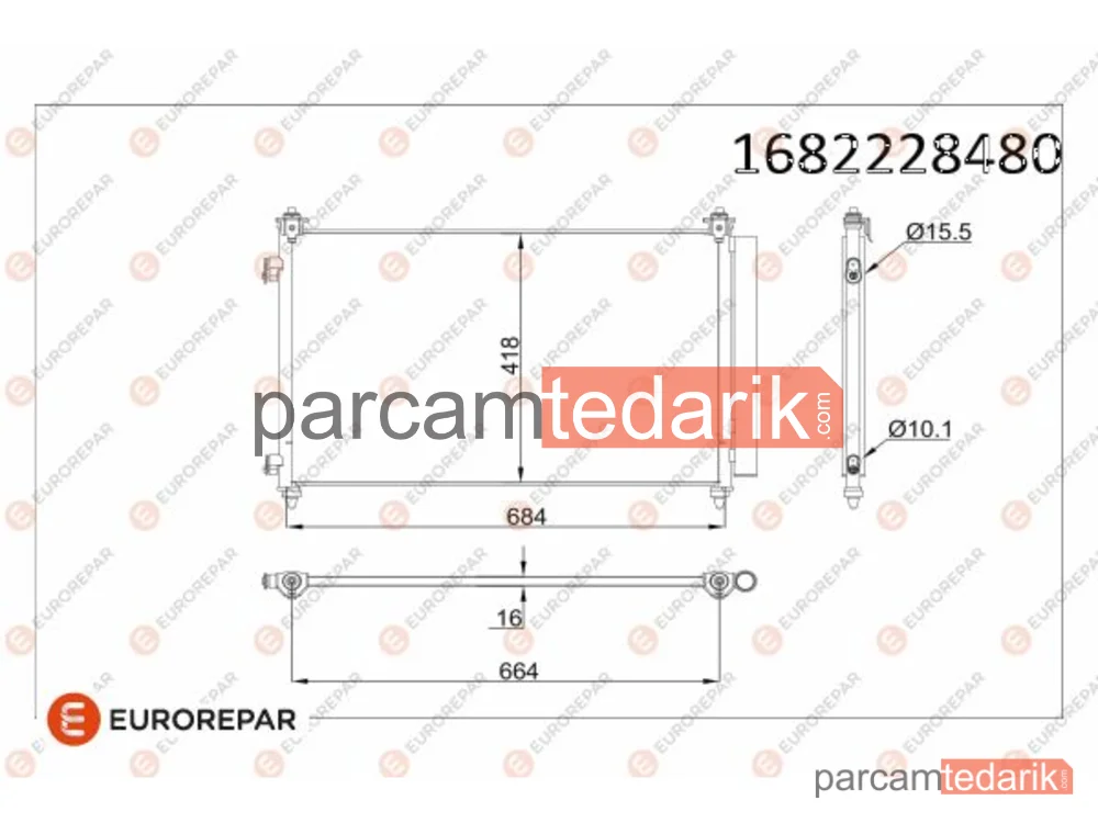 1682228480 | Klima Kondenseri — Mazda CX-9