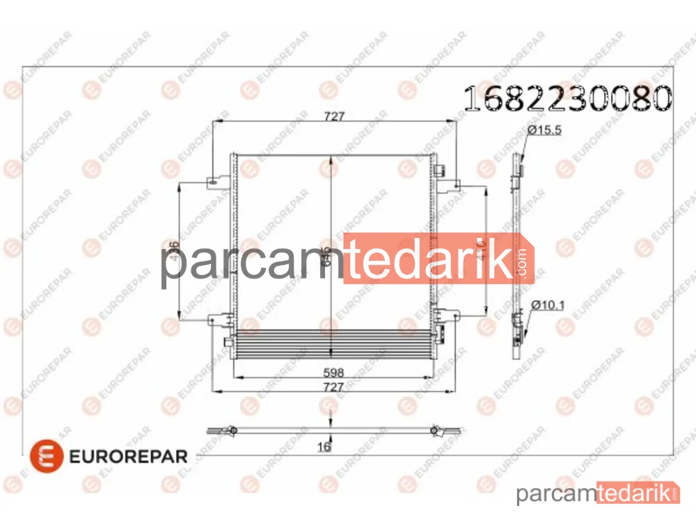 1682230080 | Klima Kondenseri — Nissan Patrol VI