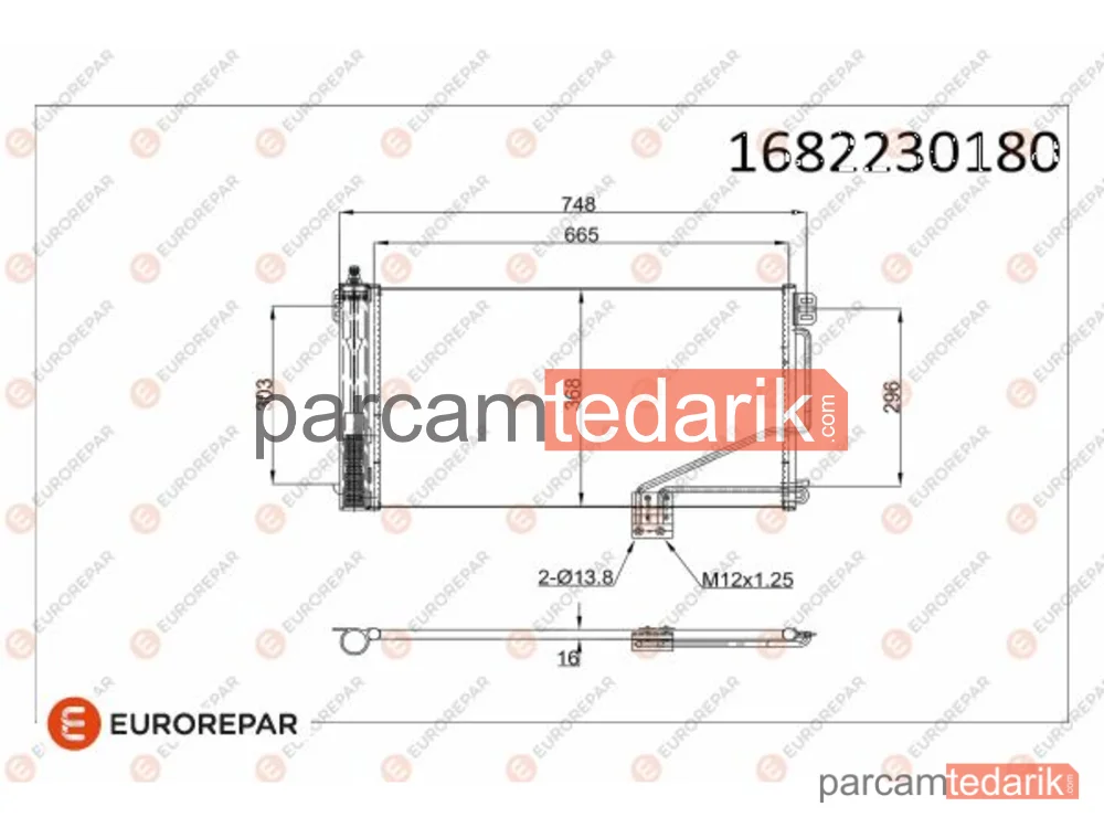 1682230180 | Klima Kondenseri — Mercedes-Benz C-Serisi Coupe, Mercedes-Benz C-Serisi, Mercedes-Benz C-Serisi T-Model
