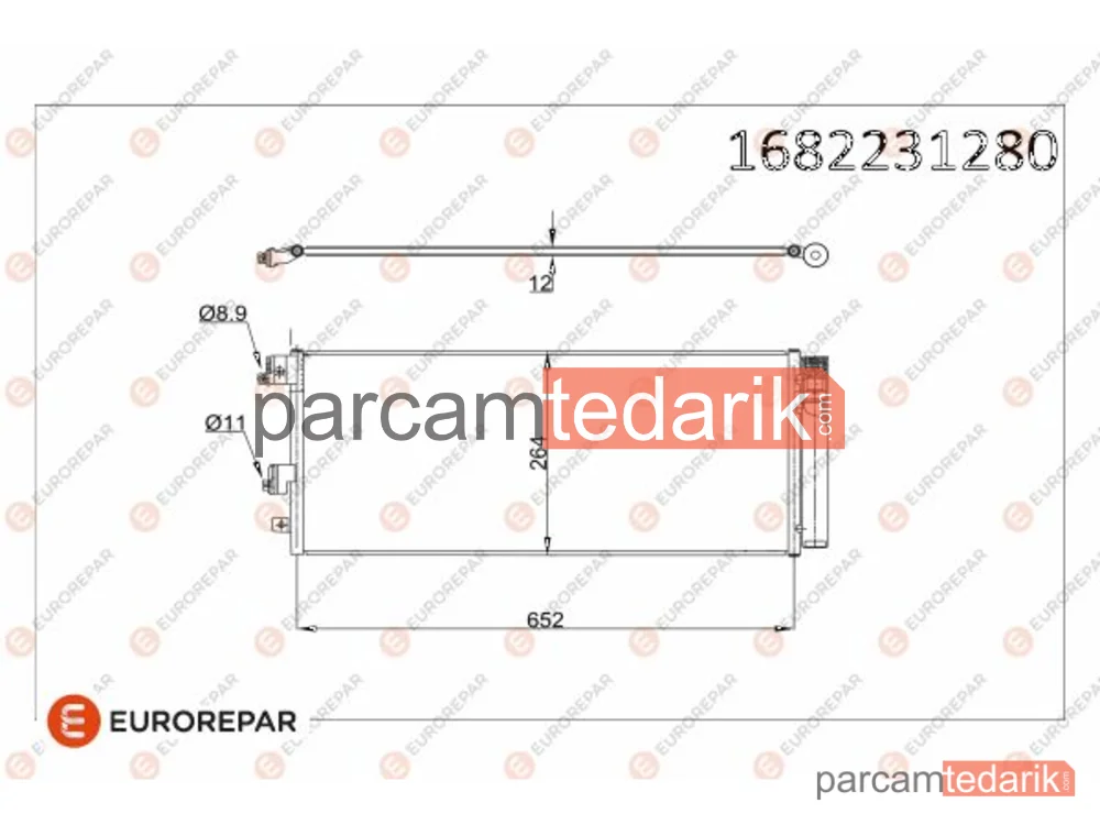 1682231280 | Klima Kondenseri — Opel Corsa E, Opel ADAM, Opel Corsa E Kasa/eğik Arka