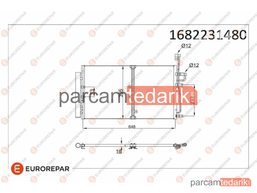 1682231480 | Klima Kondenseri — Chevrolet Captiva, Opel Antara A, Chevrolet Captiva Van