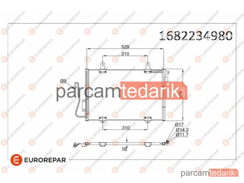 1682234980 | Klima Kondenseri — Renault Clio II, Renault Clio II Kasa/eğik Arka, Renault Clio Symbol I