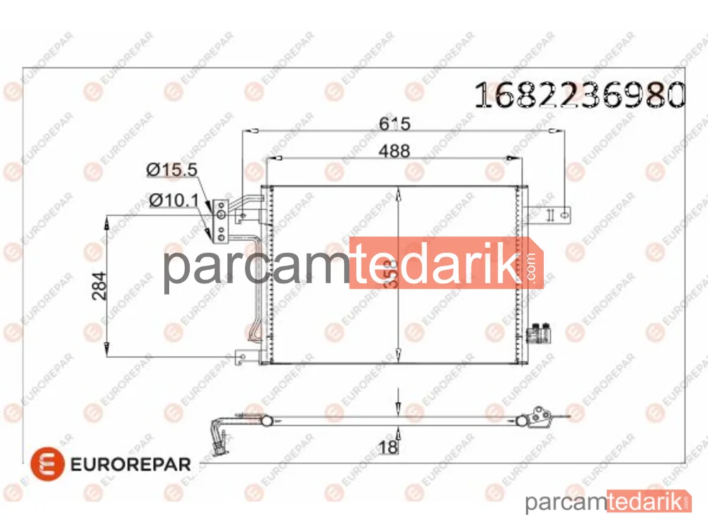 1682236980 | Klima Kondenseri — Jeep Wrangler III