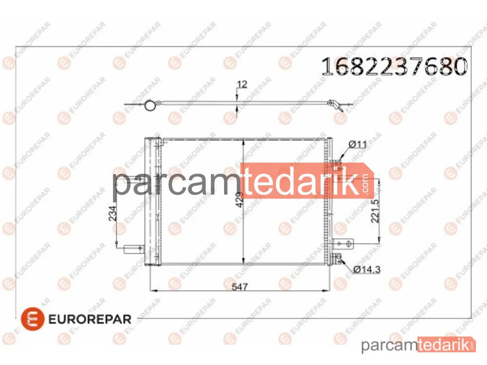 1682237680 | Klima Kondenseri — Peugeot 308 II, Peugeot 308 SW II, Citroën GRAND C4 Spacetourer