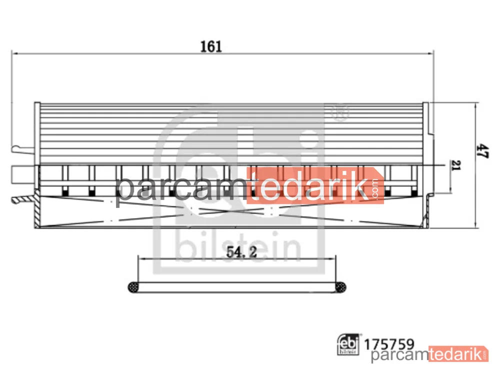 FEBI 175759 | Yağ Filtresi — Skoda Octavia IV Combi (NX5, PV5), Skoda Octavia IV (NX3, NN3, PV3), Audi A3 Sportback (8YA, 8YF)