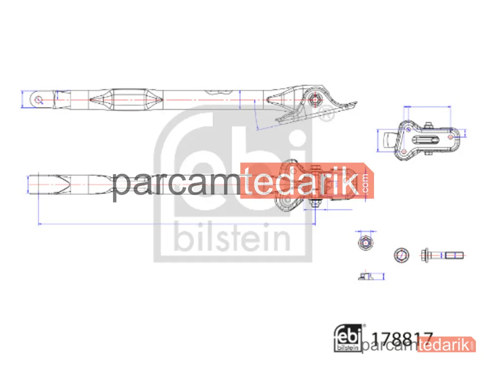 FEBI 178817 | Salıncak Arka Sol — Land Rover Range Rover Evoque (L538), Land Rover Freelander 2 (L359), Land Rover Range Rover Evoque Cabrio (L538)