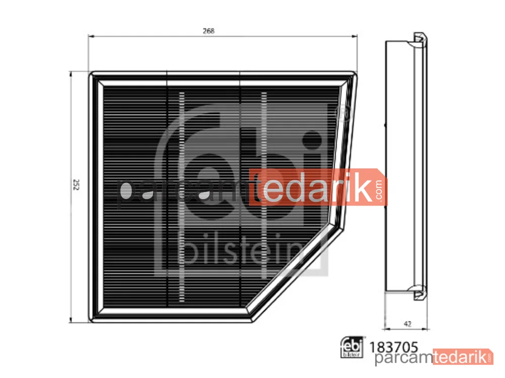 FEBI 183705 | Hava Filtresi — MAN TGX I, MAN TGA, MAN F2000