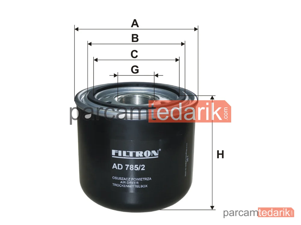 FILTRON AD785/2 | Hava Kurutucu Kartuşu — DAF LF