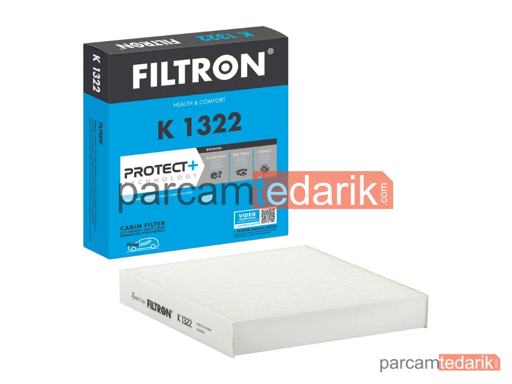FILTRON K1322 | Polen Filtresi — Fiat 500, Fiat Panda Van, Fiat Panda