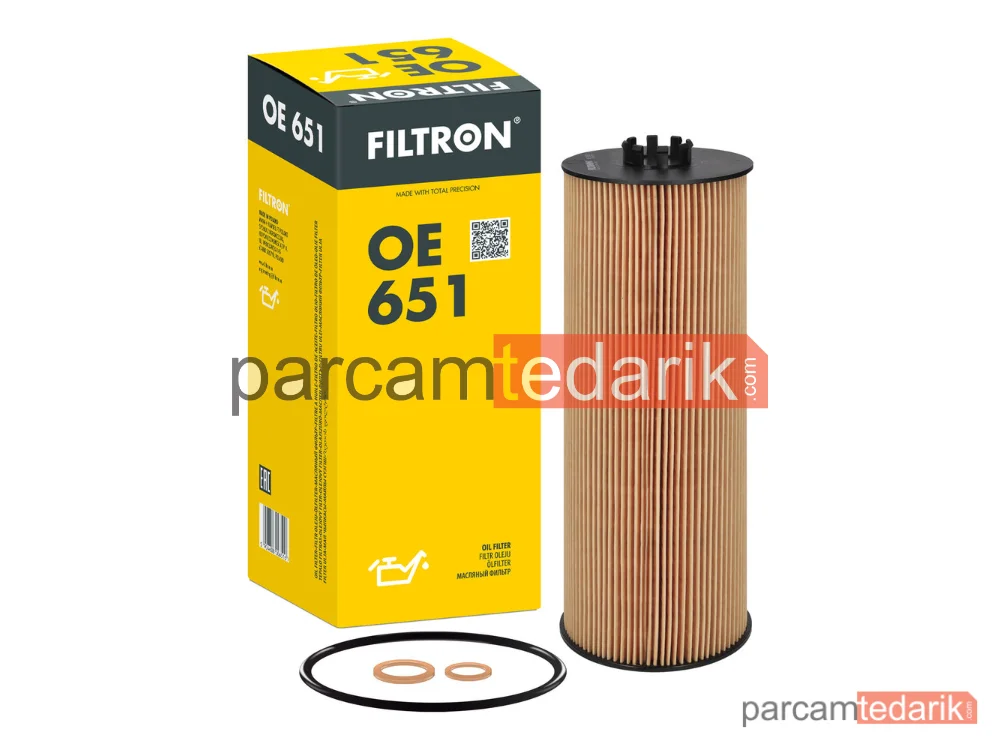 FILTRON OE651 | Yağ Filtresi — Mercedes-Benz Actros MP2 / MP3, Mercedes-Benz Actros