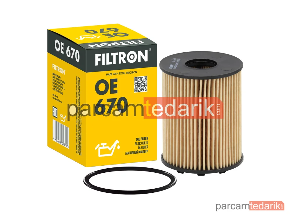 FILTRON OE670 | Yağ Filtresi — Fiat Punto Evo, Abarth 500 / 595 / 695, Alfa Romeo Giulietta