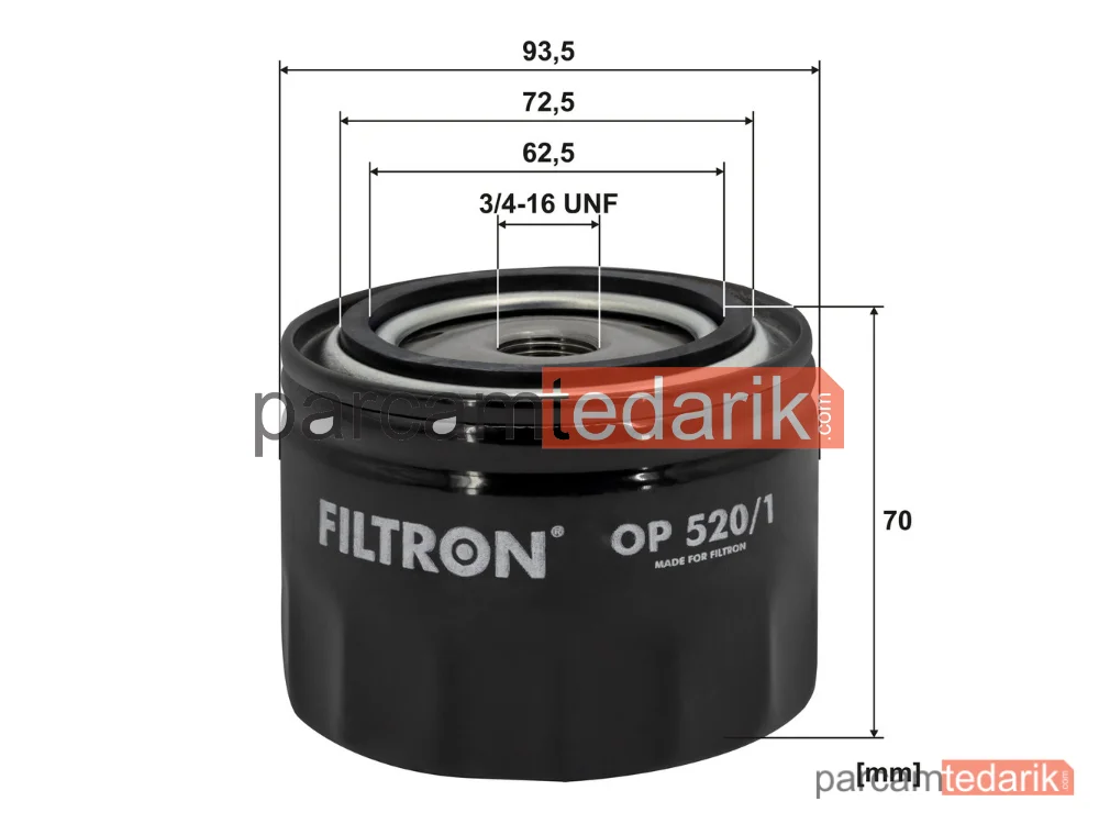 FILTRON OP520/1 | Yağ Filtresi — Lada Samara, Ford Scorpio I, Lada 110