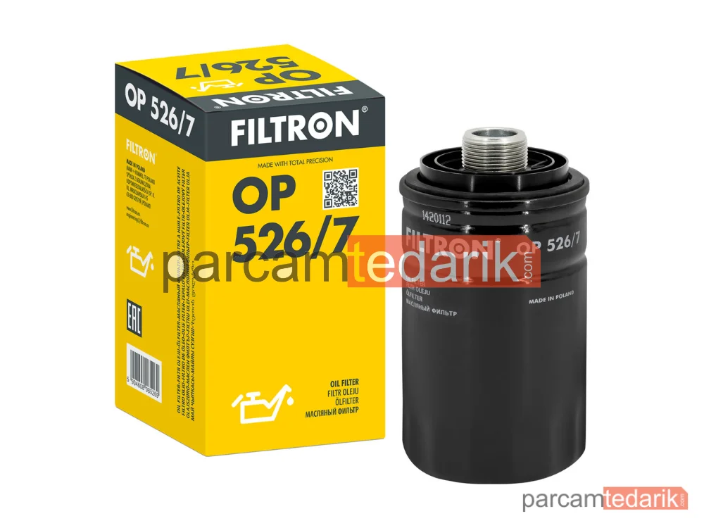 FILTRON OP526/7 | Yağ Filtresi — Audi A4 B8 Avant, Audi A5, Audi TT
