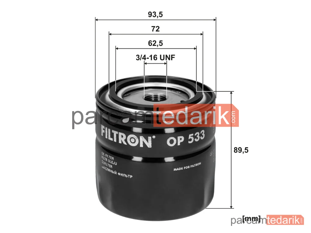 FILTRON OP533 | Yağ Filtresi — Ford Scorpio I, Ford Sierra II Turnier, Ford Sierra II Hatchback