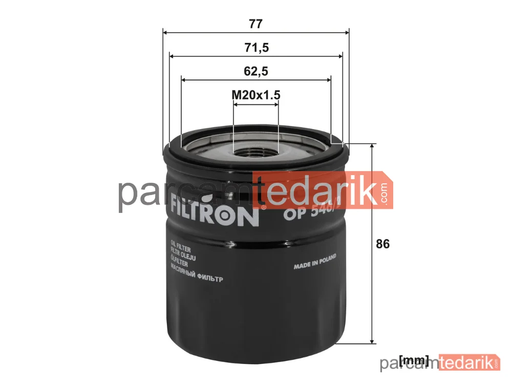 FILTRON OP546/2 | Yağ Filtresi — Ford KUGA II, Ford Mondeo V Hatchback, Ford Mondeo V Turnier