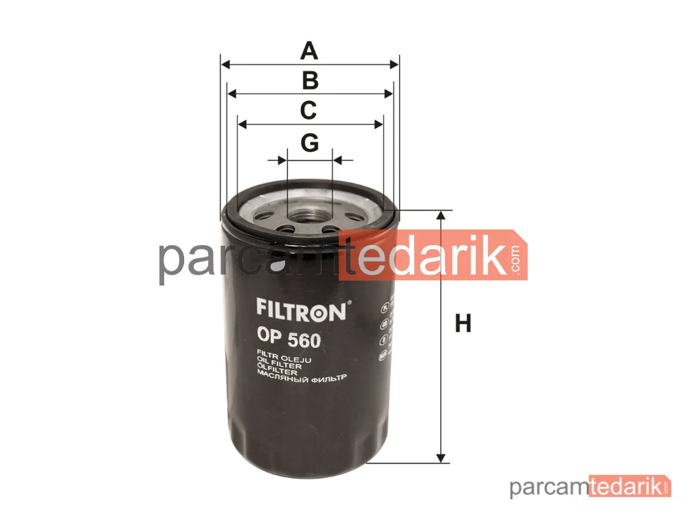 FILTRON OP560 | Yağ Filtresi — VW Transporter T3 Minibüs/Otobüs, VW Transporter T3 Panelvan/Van, VW Transporter T3 Platform şasi