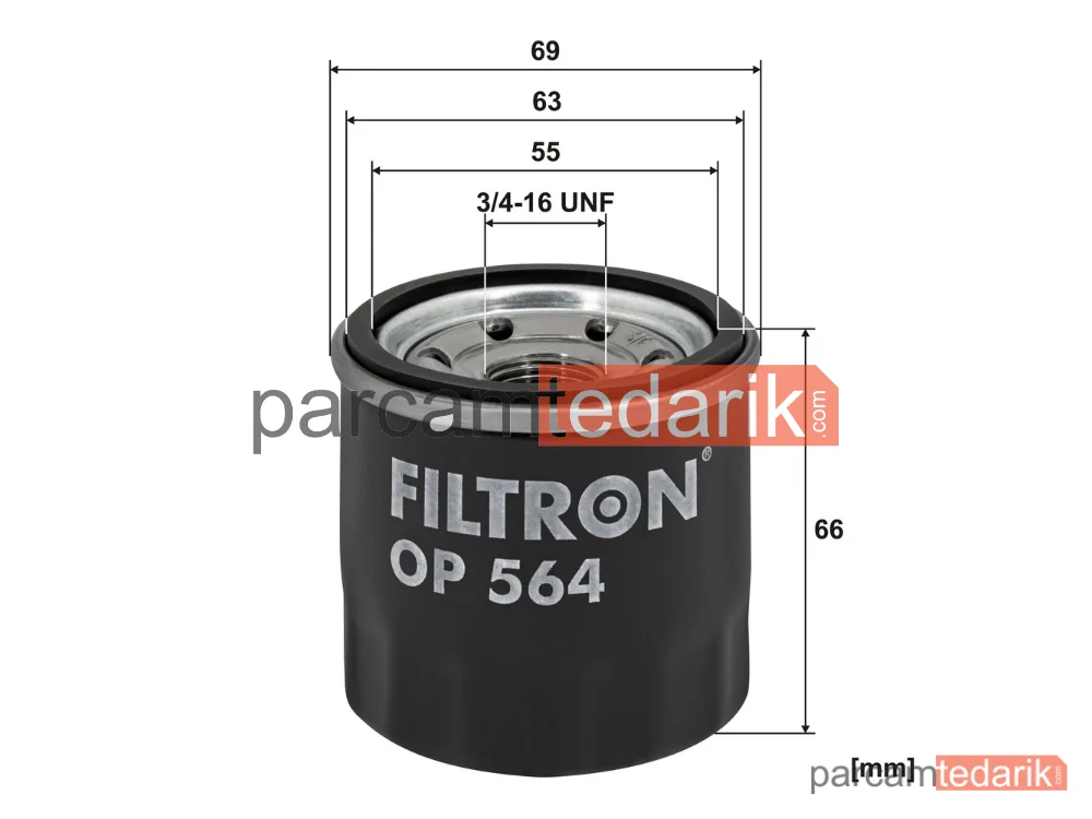 FILTRON OP564 | Yağ Filtresi — Piaggio Porter Panelvan/Van, Piaggio Porter Platform şasi, Daihatsu Charade IV