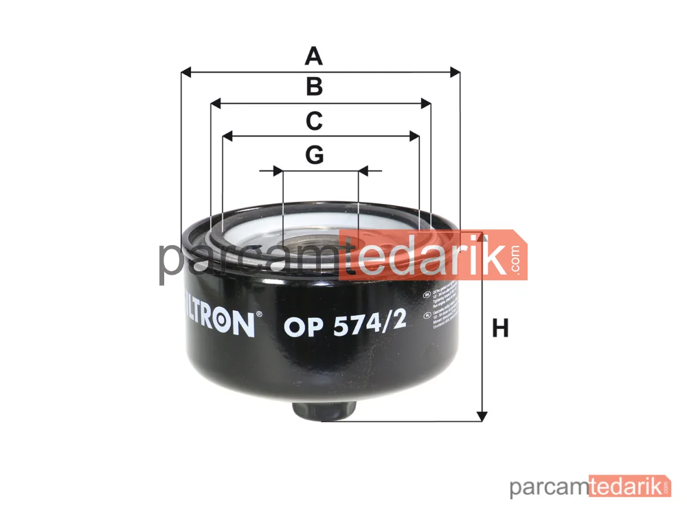 FILTRON OP574/2 | Yağ Filtresi — VW LT 28-46 II Platform şasi, VW LT 28-35 II Minibüs/Otobüs, VW LT 28-46 II Panelvan/Van