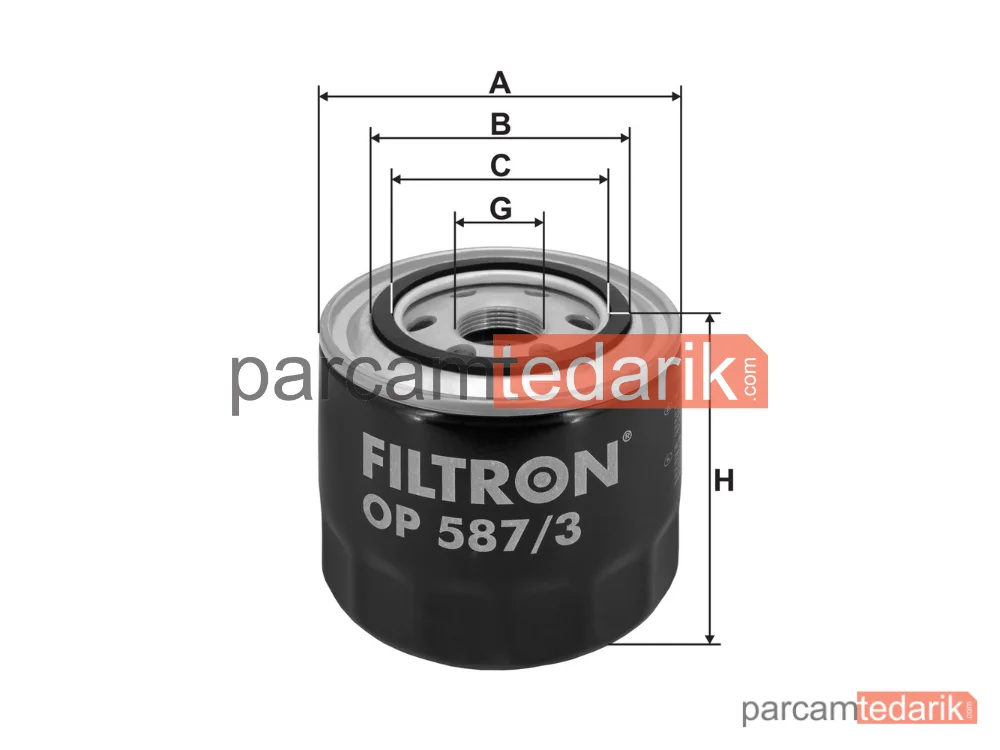 FILTRON OP587/3 | Yağ Filtresi — Mitsubishi L200 / Triton, Mitsubishi L200 / Triton Platform şasi