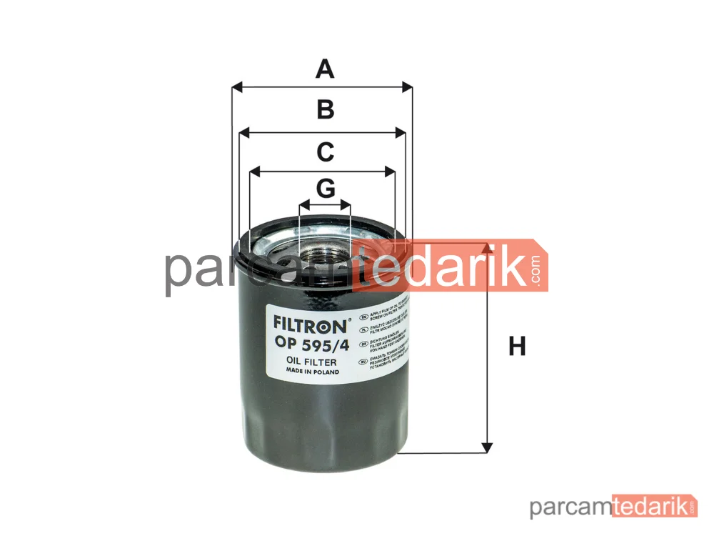 FILTRON OP595/4 | Yağ Filtresi — Subaru Forester, Subaru XV, Subaru Legacy V Station wagon