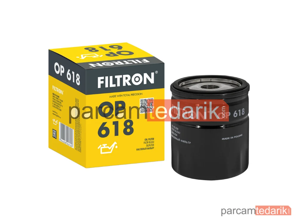 FILTRON OP618 | Yağ Filtresi — Toyota Hilux VIII Pick-up, Toyota Hilux VII Pick-up, Toyota Corolla Hatchback