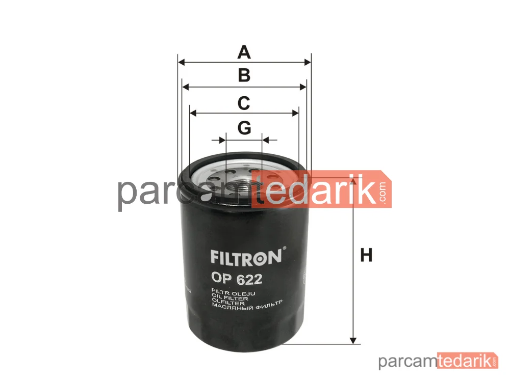 FILTRON OP622 | Yağ Filtresi — Mazda 626 III Station Wagon, Isuzu Trooper I, Isuzu Trooper II