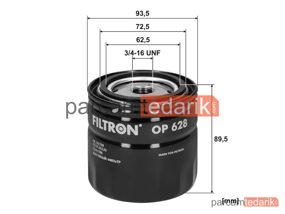 FILTRON OP628 | Yağ Filtresi — Jeep Cherokee, Jeep GRAND Cherokee I, Chrysler Voyager II