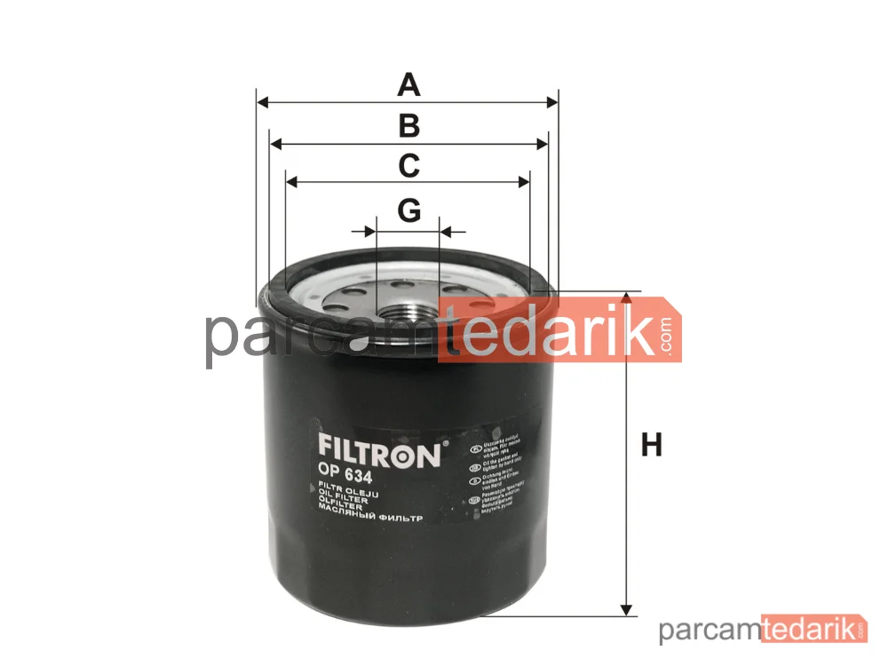 FILTRON OP634 | Yağ Filtresi — Isuzu Trooper I