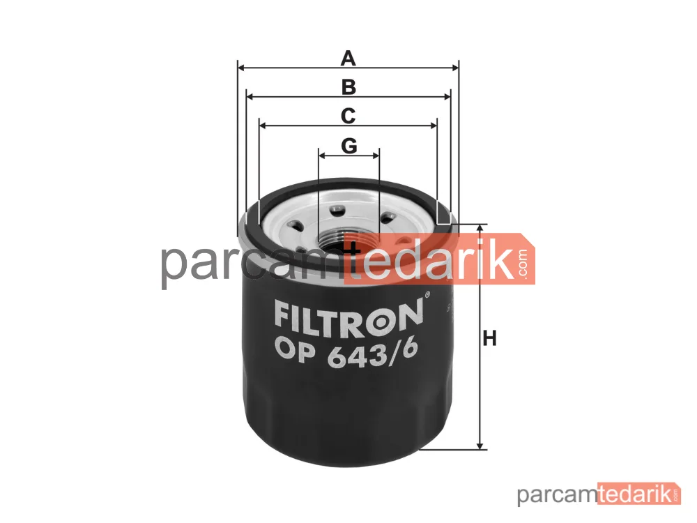 FILTRON OP643/6 | Yağ Filtresi — Renault Megane IV Hatchback, Dacia Duster, Dacia LODGY