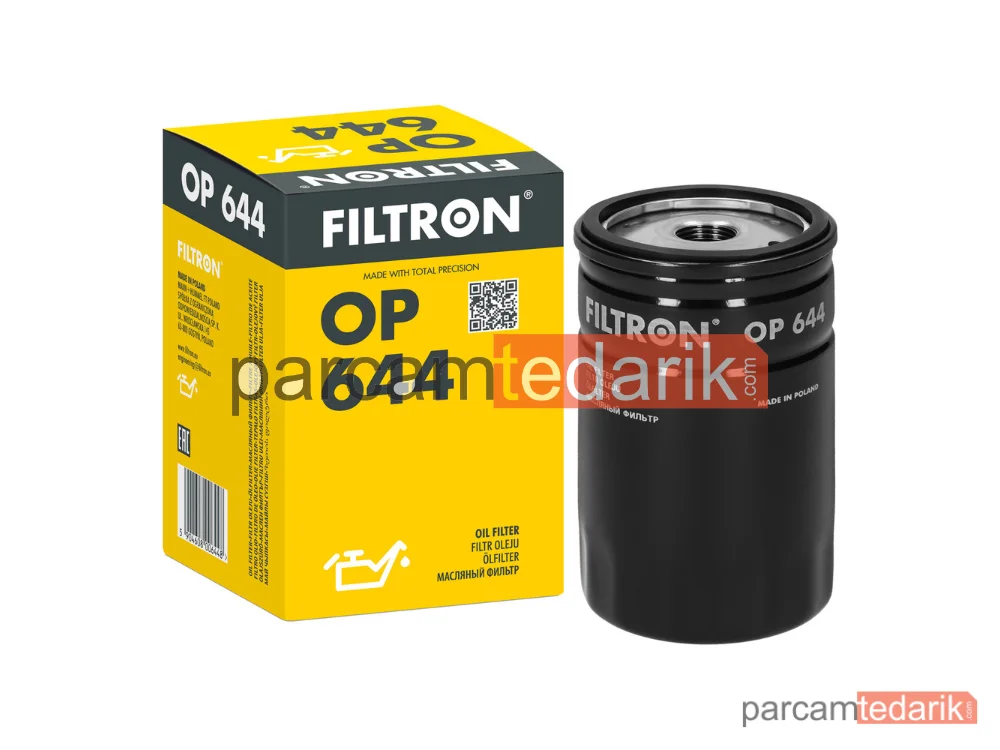 FILTRON OP644 | Yağ Filtresi — Ferrari AGRI VEGA, Jeep Cherokee, BMC Megastar Minibüs/Otobüs