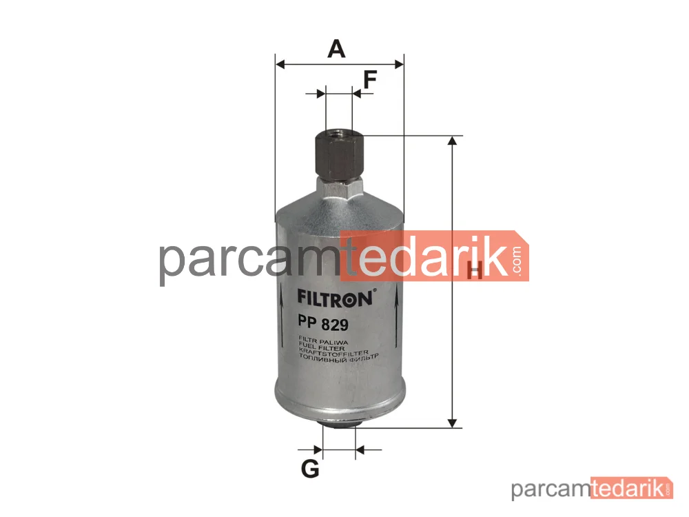 FILTRON PP829 | Yakıt Filtresi — Alfa Romeo 33, Alfa Romeo 33 Sportwagon, Alfa Romeo 155