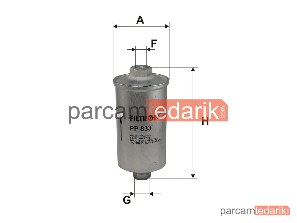 FILTRON PP833 | Yakıt Filtresi — SAAB 900 I Combi Coupe, SAAB 900 I, SAAB 900 I Cabrio