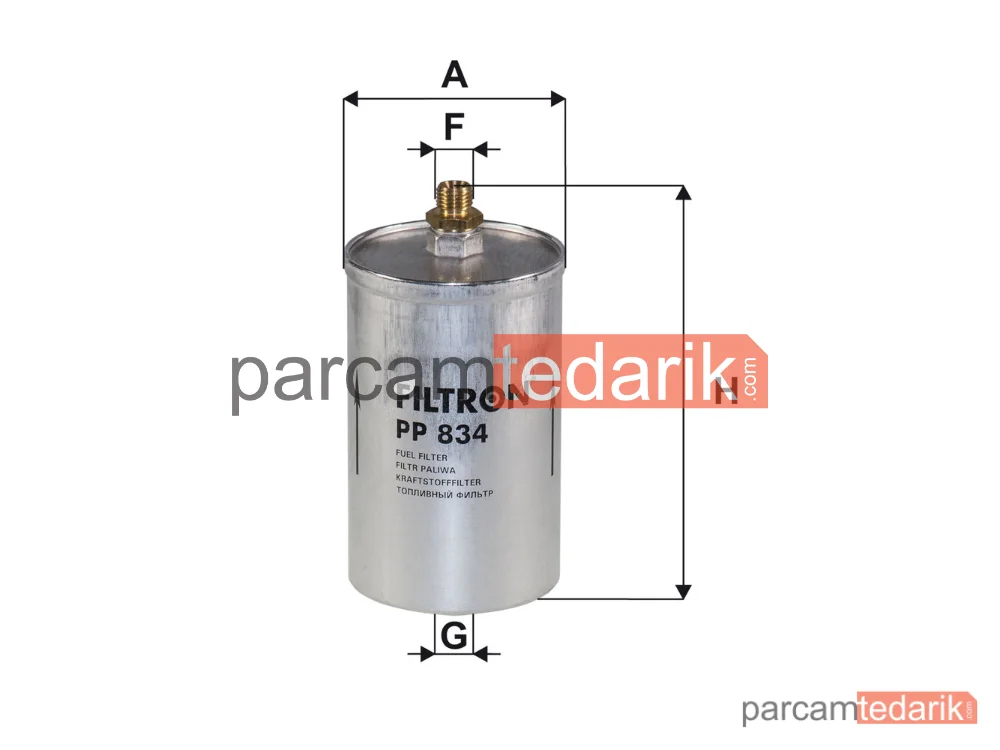 FILTRON PP834 | Yakıt Filtresi — Mercedes-Benz 190, Mercedes-Benz S-Serisi, Mercedes-Benz 124 Sedan
