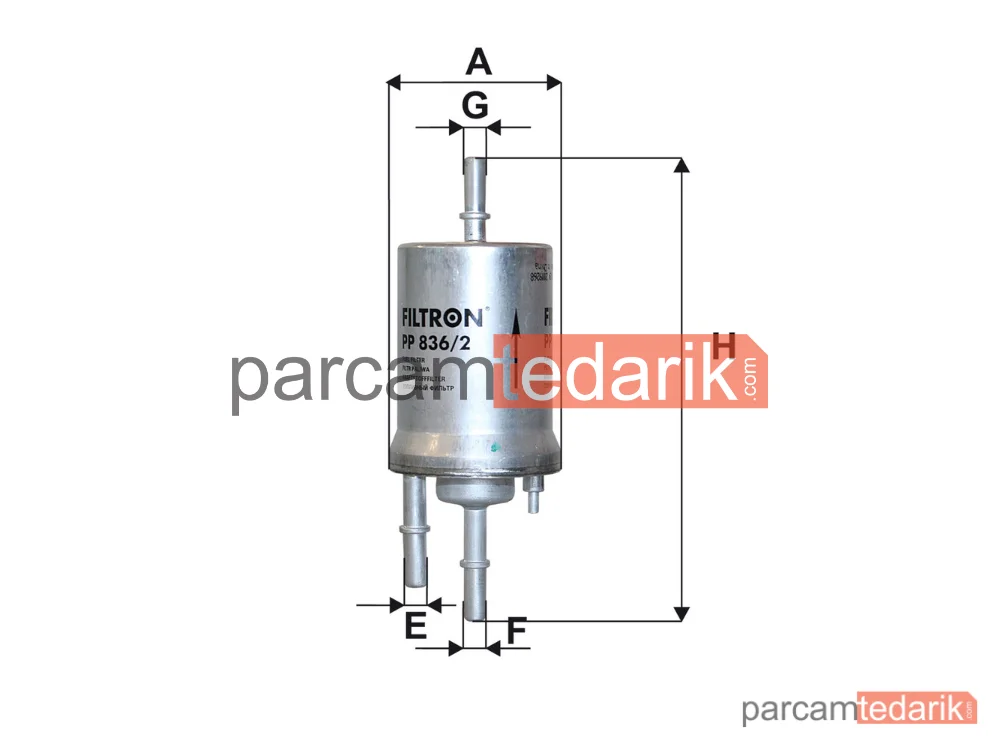 FILTRON PP836/2 | Yakıt Filtresi — VW Golf VI, VW Scirocco III, VW Golf V