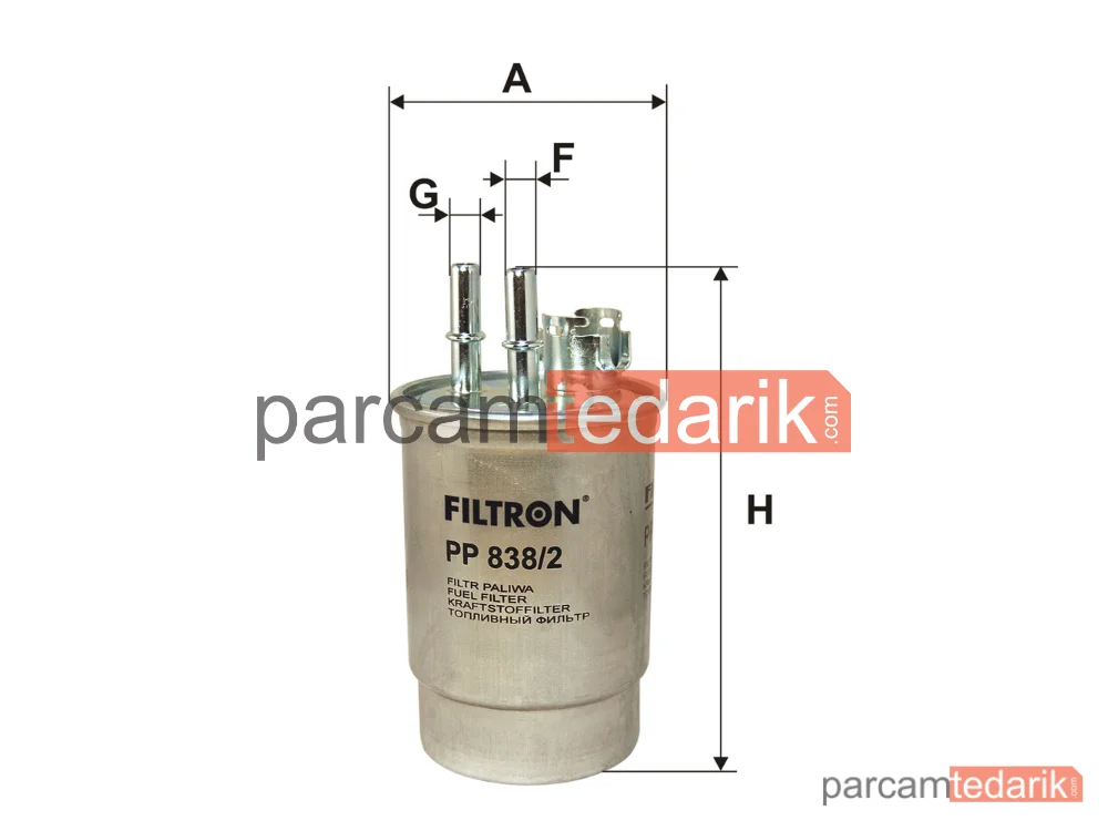 FILTRON PP838/2 | Yakıt Filtresi — Ford Focus I, Ford Focus I Kombi Van, Ford Focus I Sedan