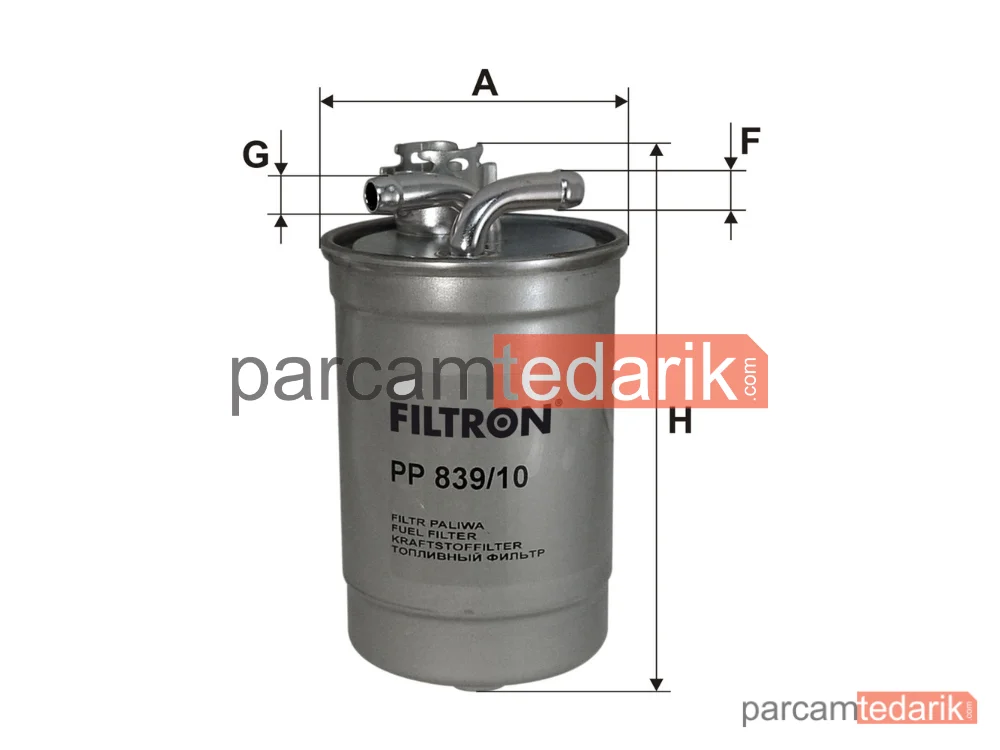 FILTRON PP839/10 | Yakıt Filtresi — Audi A4 B7 Avant, Audi A4 B7, Audi A6 C6