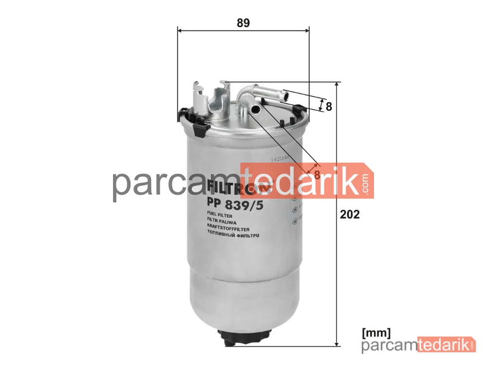 FILTRON PP839/5 | Yakıt Filtresi — Skoda Fabia I, Seat Ibiza III, VW Polo IV Sedan