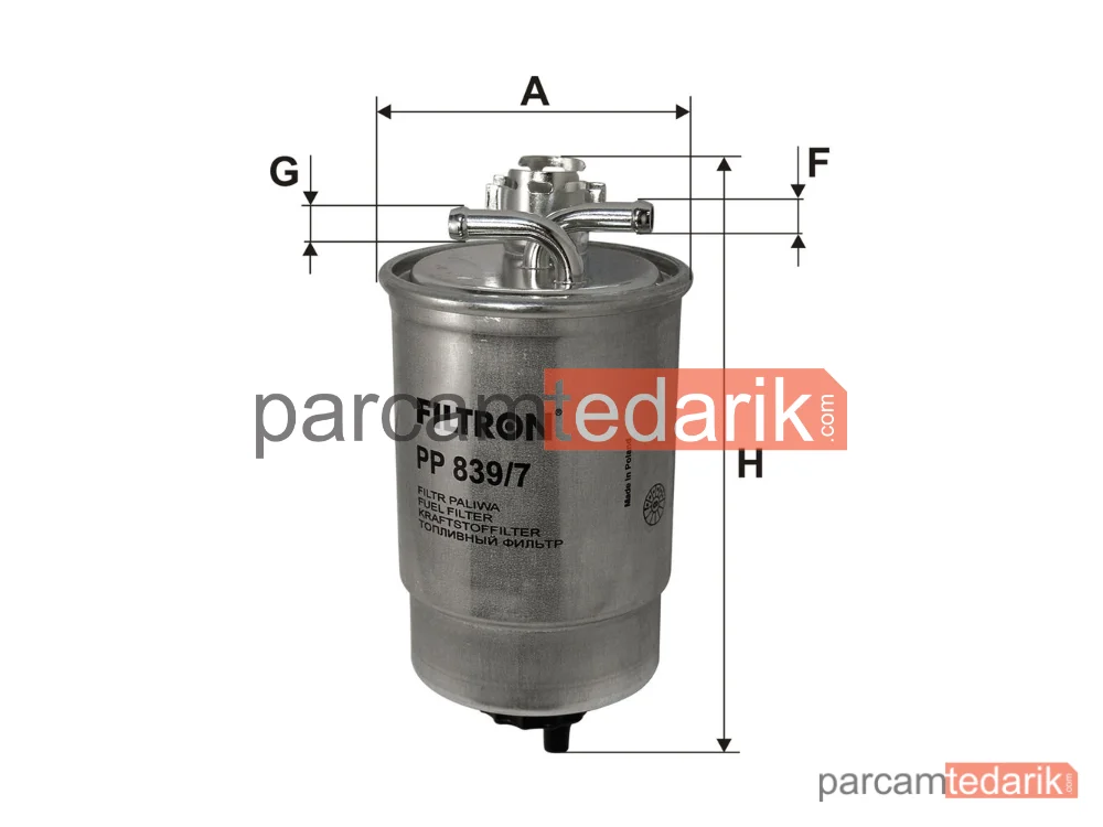 FILTRON PP839/7 | Yakıt Filtresi — VW Lupo I, Seat Arosa, VW Polo