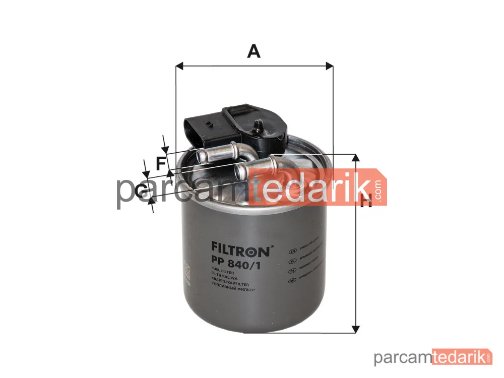 FILTRON PP840/1 | Yakıt Filtresi — Mercedes-Benz Marco Polo Camper, Mercedes-Benz Sprinter 3,5-t Minibüs/Otobüs, Mercedes-Benz Vito / Mixto Panelvan/Van